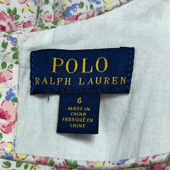 Polo Ralph Lauren Cotton Poplin Mini Floral Dress size:6 - Picture 4 of 5